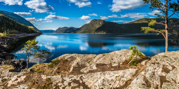 istock Beautiful landscape with mounty river 1462151059
