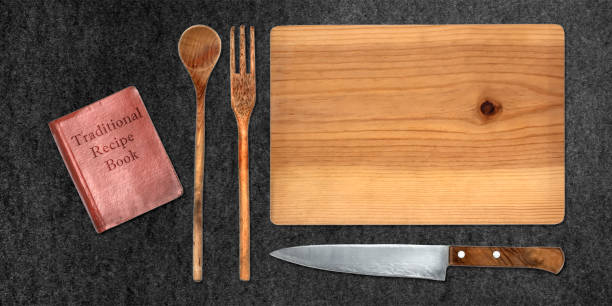 istock Wood Cooking Utensils Recipe Book 1462152144