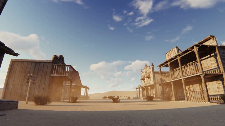 Abandoned Western Village animation at noon