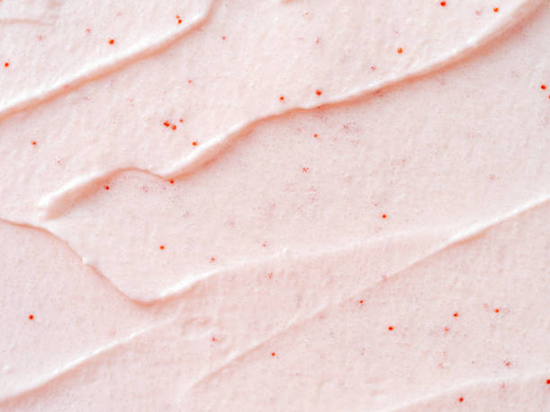 istock Scrub smears. Pink exfoliating body polish texture 1462163734
