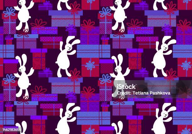 Fabric Rabit Pattern Cartoon Rabbit Seamless Pattern For Fabrics And Textiles And Packaging ...
