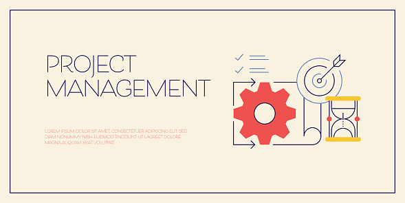 Project Management Related Conceptual Vector Illustration. Business, Project, Deadline, Strategy.