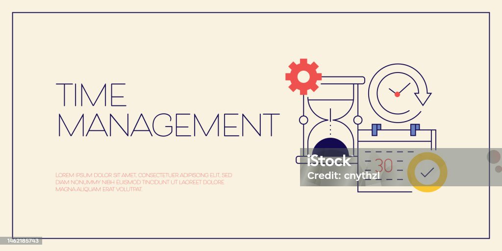 Time Management Related Vector Conceptual Illustration Schedule ...