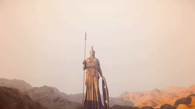 Statue of Athena in a 3d animation