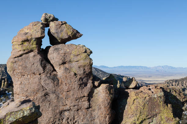 pomnik narodowy chiricahua zimowy krajobraz arizony - chiricahua national monument zdjęcia i obrazy z banku zdjęć