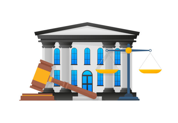 illustrations, cliparts, dessins animés et icônes de scènes de droit et de justice. vente aux enchères et jugement. - court legal system justice gavel