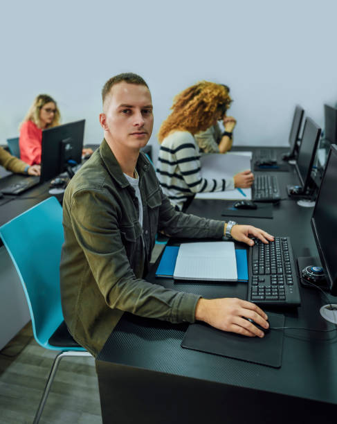 istock Portrait of a young man in programming school 1462196600