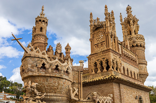 Castillo de Colomares, castle and monument dedicated to the life and adventures of Christopher Columbus. Benalmádena, Costa del Sol, Malaga province, Andalusia, Spain.