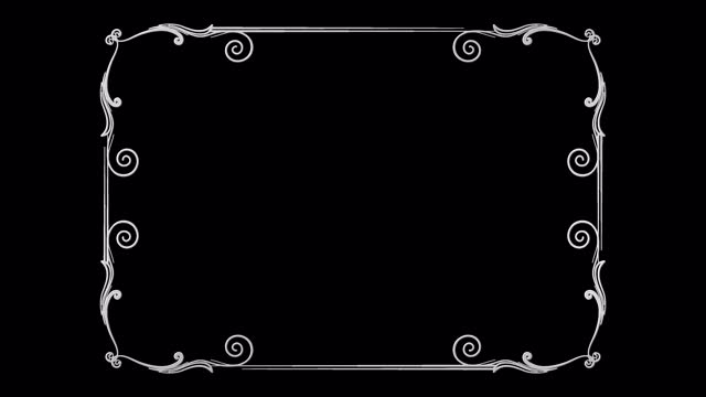 A White decorative border frame in 4k