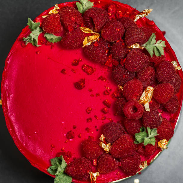 A bright holiday cake is on the table.