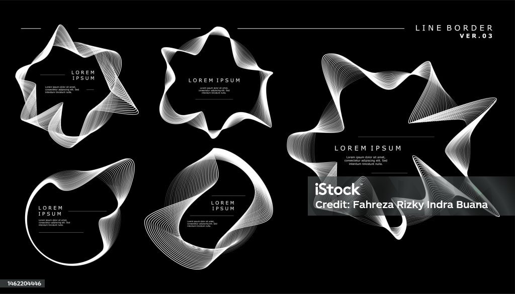 Tech Border Line Abstract Lines Border Design Template Technology Border Design Vector ...