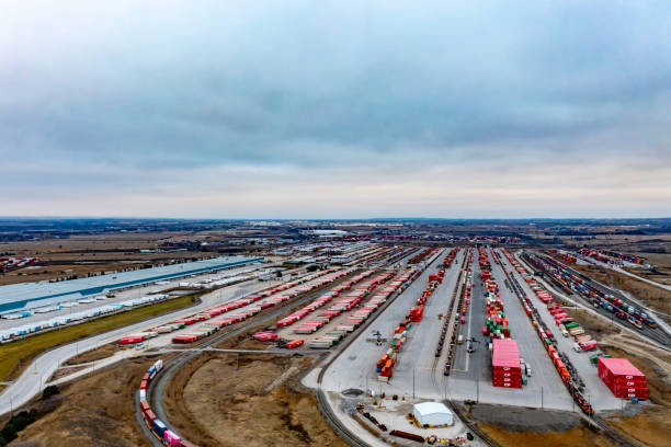 istock Canadian Pacific CPRailway Vaughan Intermodal Terminal in Kleinburg, Canada 1462204577
