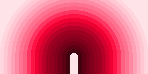 Colorful pink diagonal curve abstract background. Minimal shades line design.