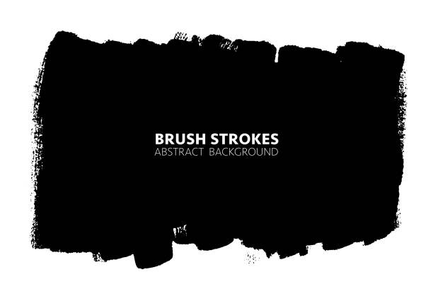 istock Vector hand big drawn brush stroke, stain for backdrops. Monochrome design element. One color monochrome artistic hand drawn background. 1462208460