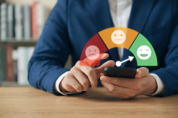 istock Customer Satisfaction Survey Concept, Users Rate Service Experiences On Online Application, Customers Can Evaluate Quality Of Service Leading To Business Reputation Rating. 1462209816