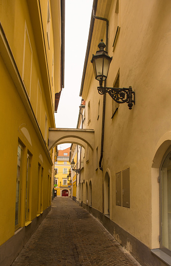 A quiet backstreet in Klagenfurt am Worthersee, Carinthia, Austria