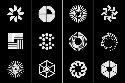 Set of O logo design template. Modern 0 number logo design vector collection