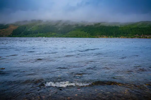 Loch Ness freshwater lake in Scotland Highlands UK famous for the Nessie monster sightings,