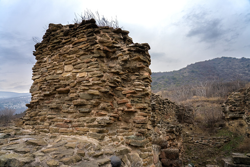Part of ruined castel of Armazi. Mtskheta, Georgia