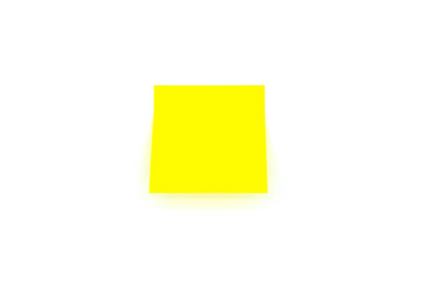 istock Yellow blank sticker, isolated on white background 1462223227