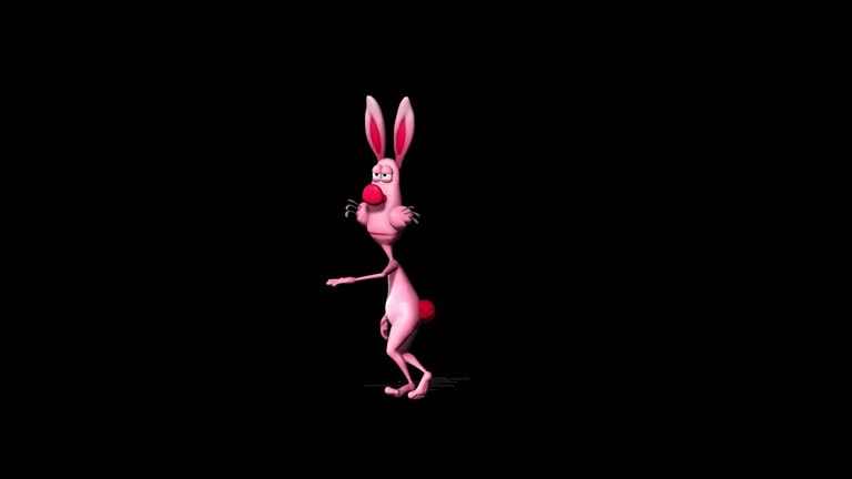 Pink Rabbit Dancing video animation