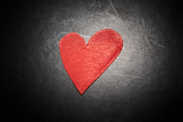 View of a red heart shape