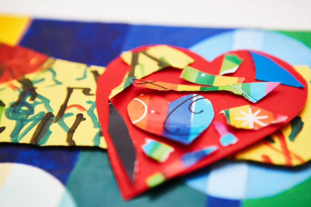 High angle view of an abstract heart