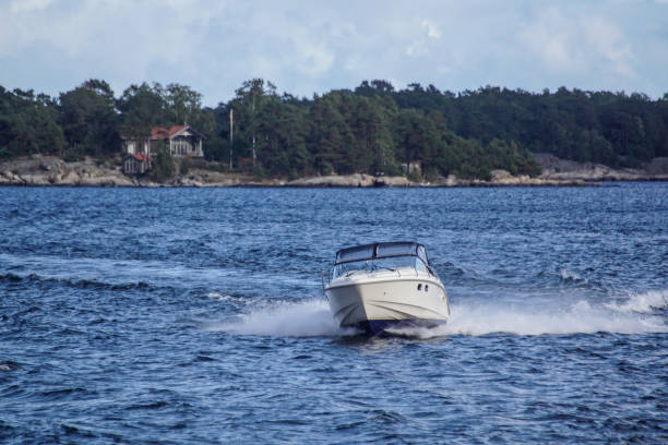 istock Small motorboat traveling the sea during summer 1462253319