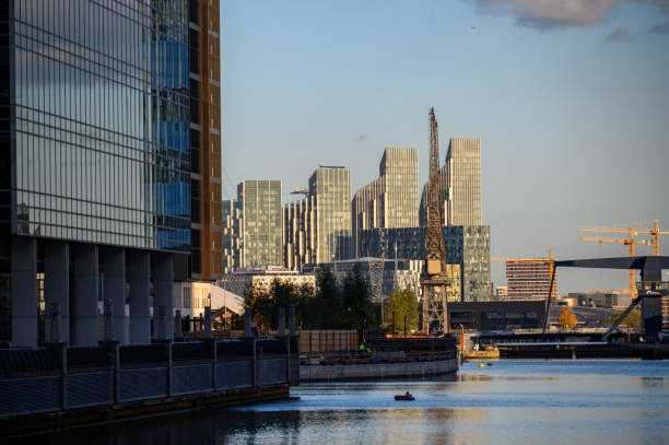 istock View along South Dock, Canary Wharf, Docklands 1462261366