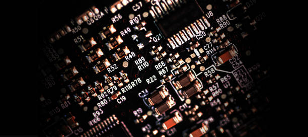 istock Quality laptop repair and maintenance computer board hardware microelectronics motherboard. 1462261462