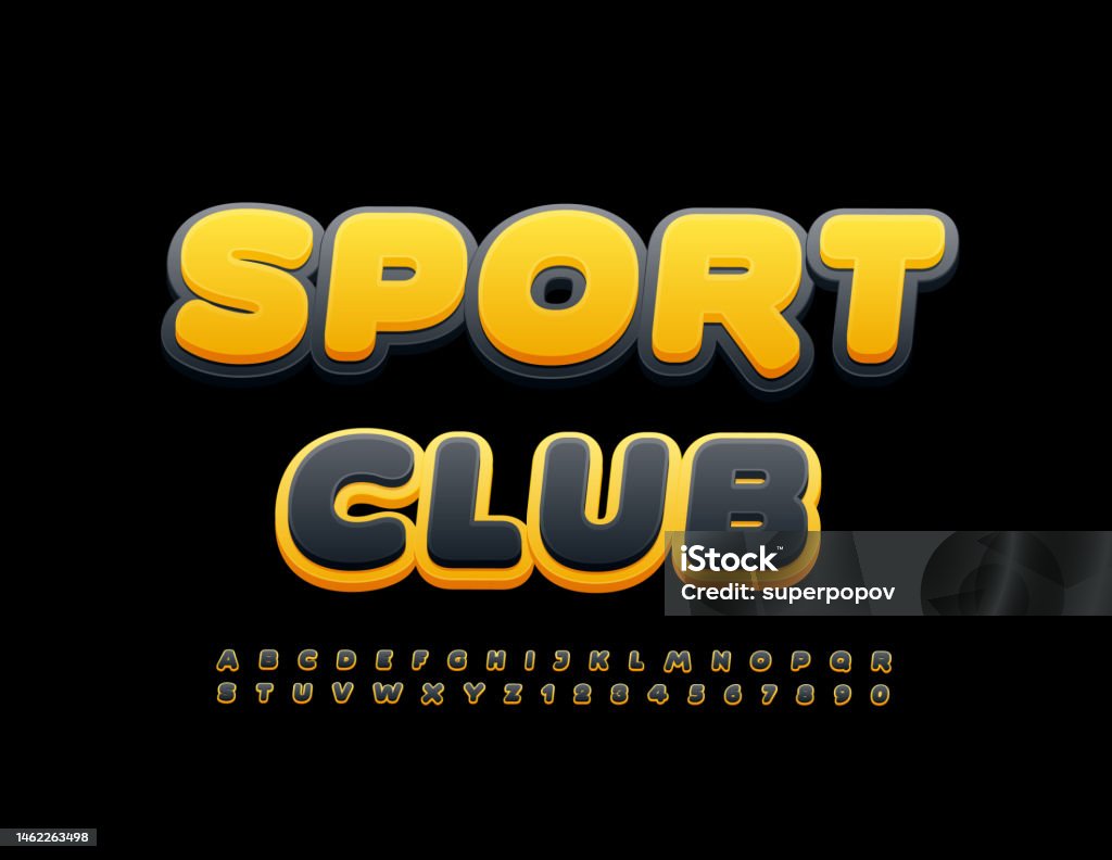 Vector Letras Sport Vector Modern Banner Sport Club With Trendy Alphabet Letters And ...