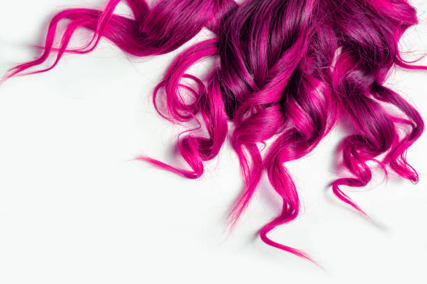 istock long pink curly hair on isolated white background 1462268810