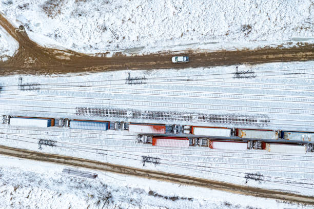 istock Canadian Pacific CP Railway Vaughan Intermodal Terminal in Kleinburg, Canada 1462268916