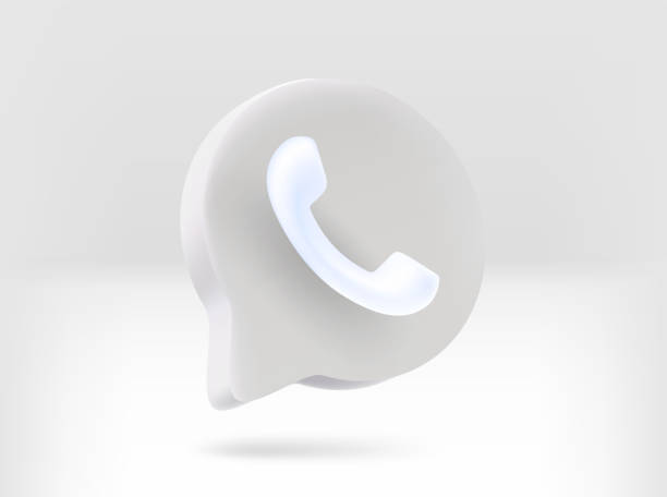 istock Speech cloud with telephone tube sign. 3d vector isolated illustration 1462277431