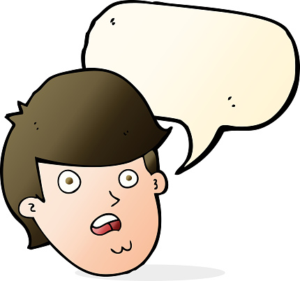 Cartoon Man With Big Chin With Speech Bubble Clipart Images