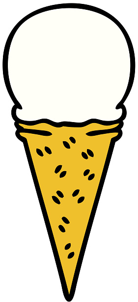 Dibujos animados de recreación de menú Ganson alimentos postres crema cono  parte de Vainilla Chocolate Scoop festivo Postre helado conos de hielo  vector gratis