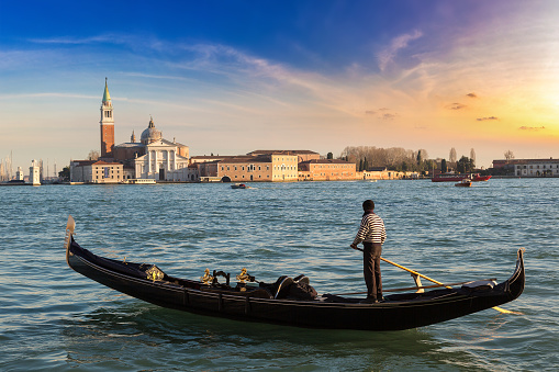 Venice, Italy - March 4, 2015: Gondola in Venice Old Town