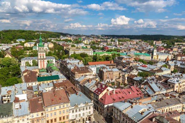 istock Aerial view of Lviv 1462287298