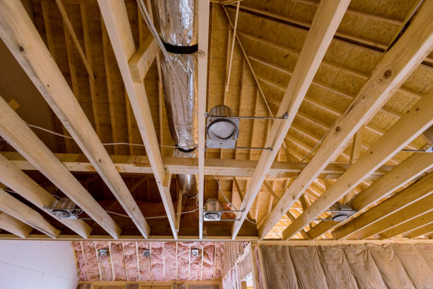 istock During construction of new building, it is imperative that all communication lines and plumbing are installed before plasterboard installed. 1462297139