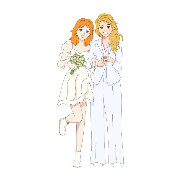 Lesbian Wedding Dress Illustrations, Royalty-Free Vector Graphics & Clip  Art - iStock