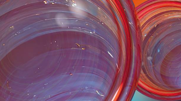 istock Red, orange, spherical, simple, glassy, abstract, dramatic, passionate, luxurious and exclusive 3D rendering of graphic design elemental background material. 1462305129