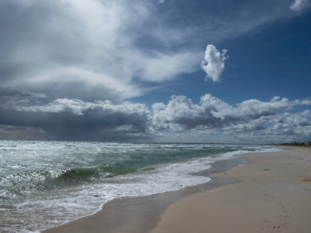 Melbourne beachside suburbs on a stormy day