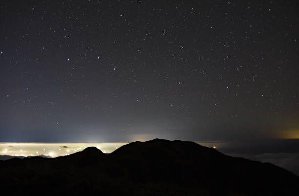 istock Night view from the top of the mountain 1462310553