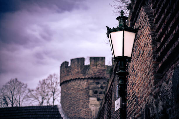 Traditional street light in the Montmarte district of Paris