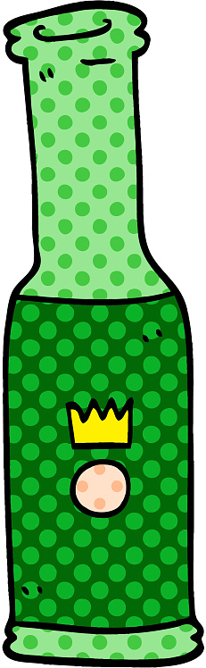 cartoon doodle bottle of pop