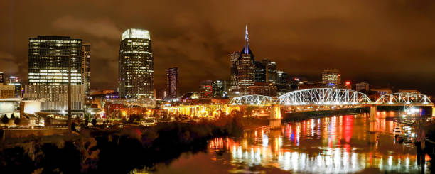 istock Nashville at Night 2.5 to 1 Panoramic 1462318876