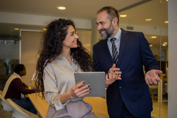 istock Business colleagues having a conversation 1462323188