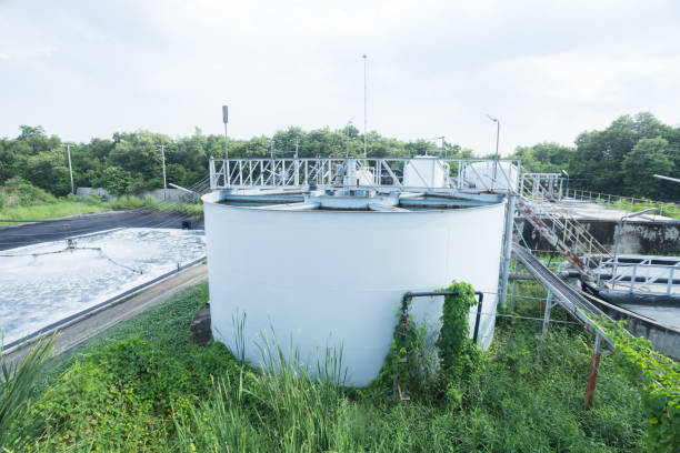 istock Sewage treatment pond in industrial plants 1462328492