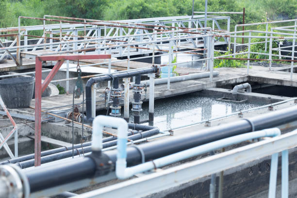 istock Sewage treatment pond in industrial plants 1462328647
