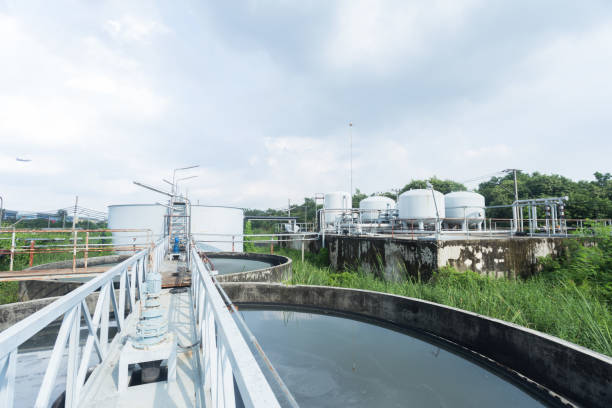 istock Sewage treatment pond in industrial plants 1462329023